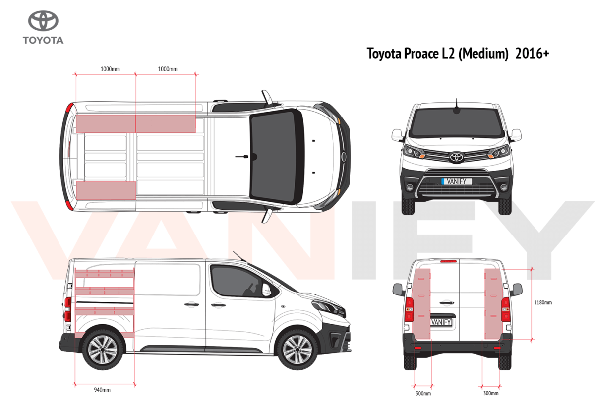 Toyota Proace Masse Ladeflache