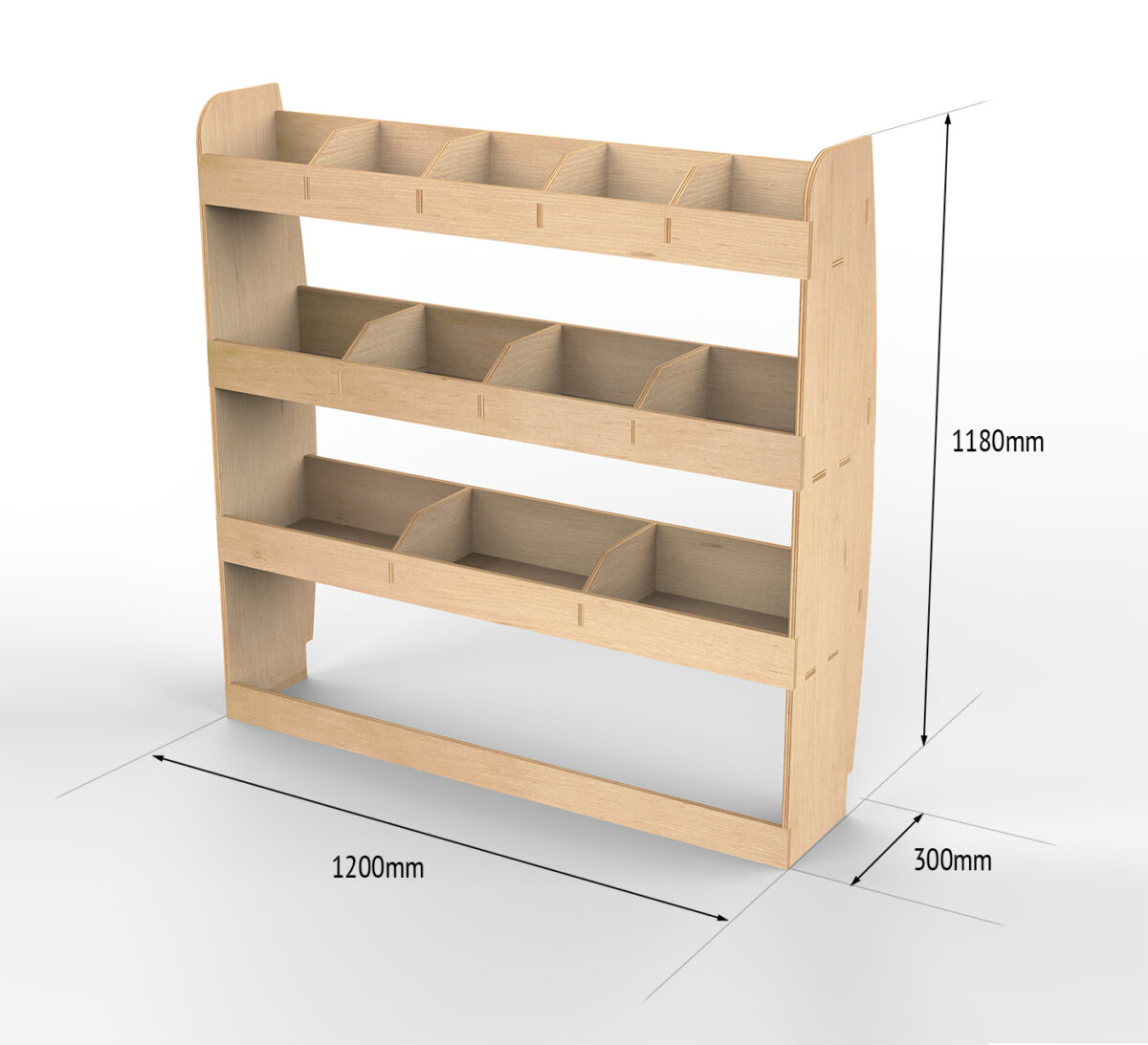 Étagère utilitaire pour Volkswagen Caddy L2 (Maxi) 2004-20 Étagère rangement arrière côté passager du fourgon – Image 3