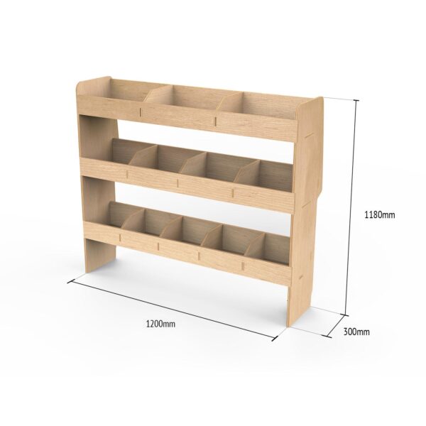 Étagère utilitaire pour Volkswagen Caddy L2 (Maxi) 2004-20 Étagères rangements arrière doubles – Image 3