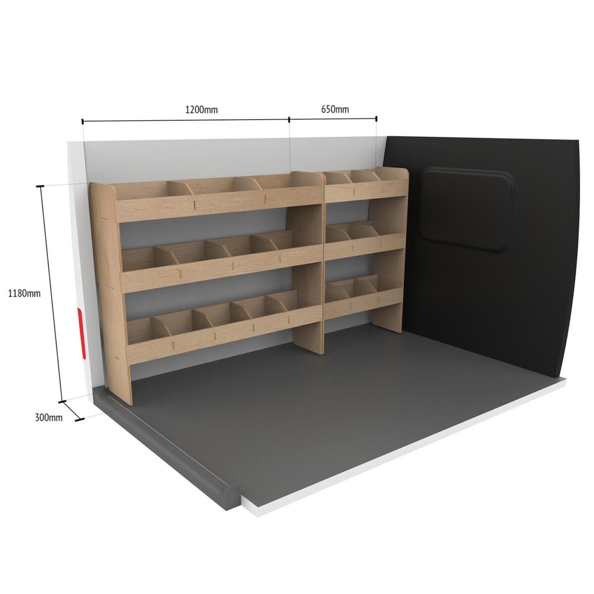 Étagère utilitaire pour Volkswagen Caddy L2 (Maxi) 2004-20 Étagères rangements intégrales côté conducteur du fourgon – Image 5