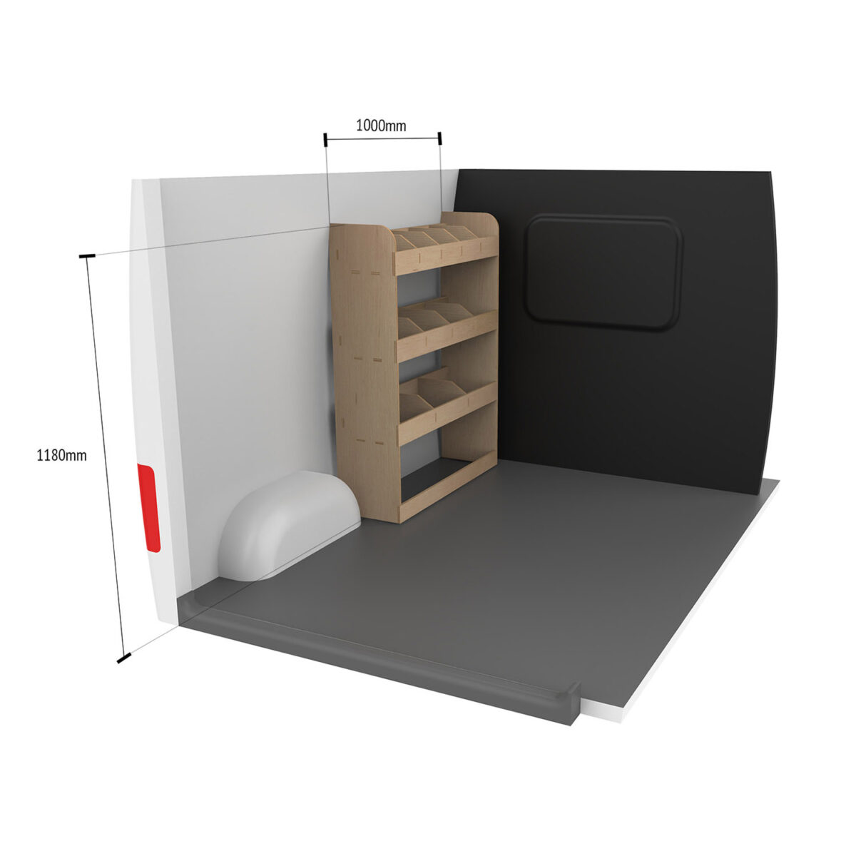 OSF_1000_LHD.jpg Étagère utilitaire pour Peugeot Expert L2, 2016+ Étagère rangement avant côté conducteur du fourgon – Image 9