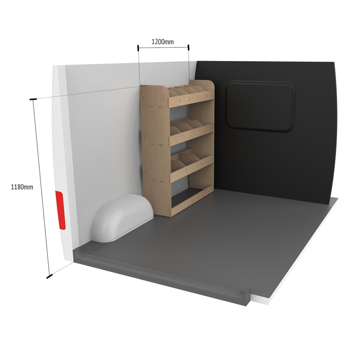 Étagère utilitaire pour Opel Vivaro L2, 2001-14 Étagère rangement avant côté conducteur du fourgon – Image 8