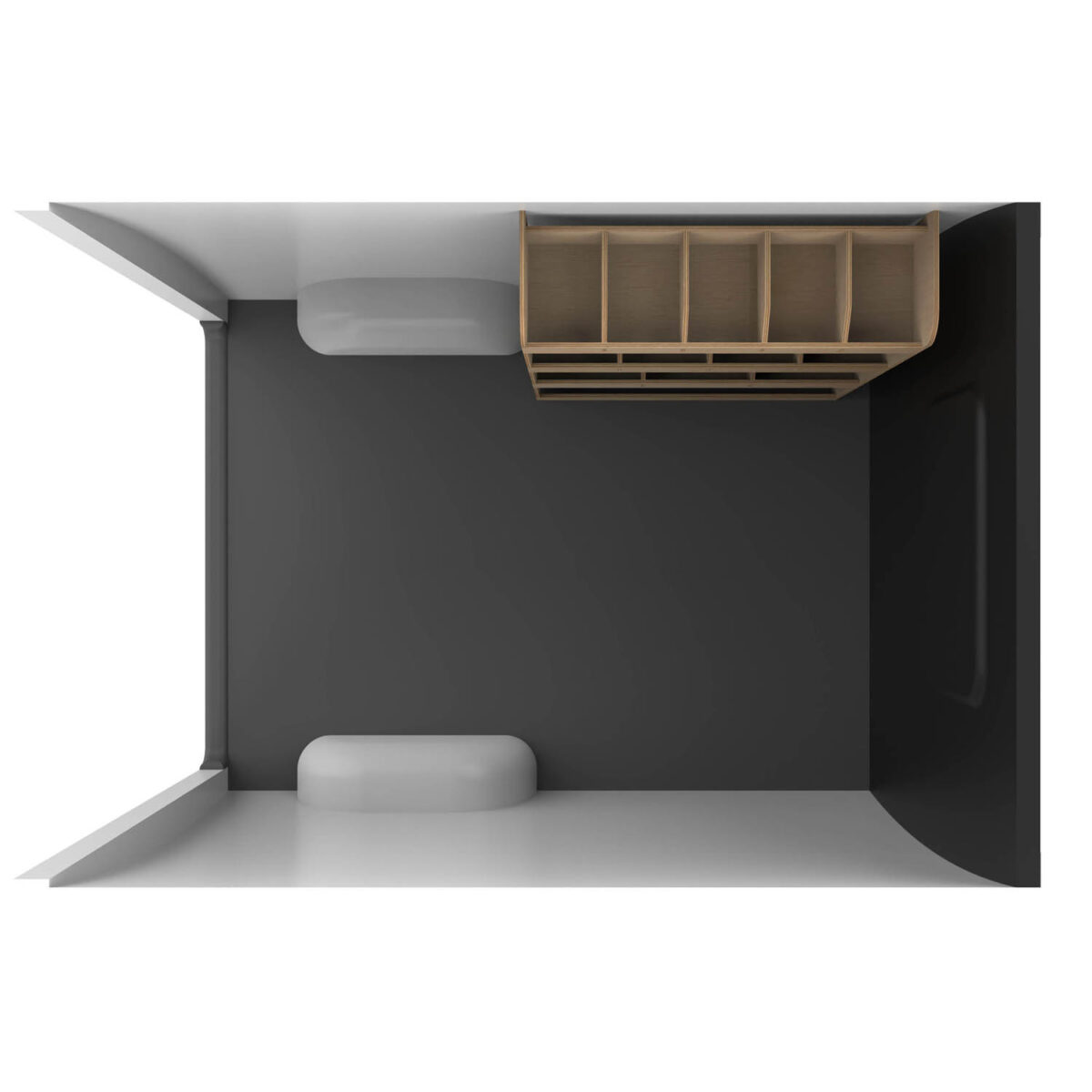 OSF_3.jpg Étagère utilitaire pour Peugeot Expert L2, 2016+ Étagère rangement avant côté conducteur du fourgon – Image 10