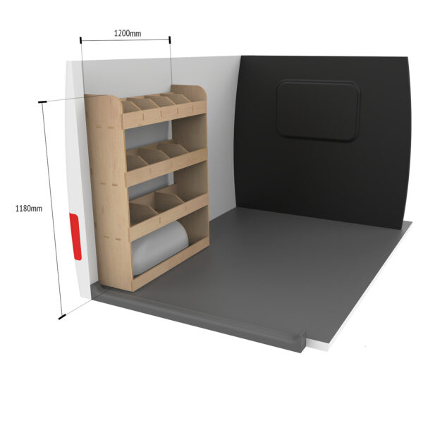 Étagère utilitaire pour Peugeot Expert L3, 2016+ Étagère rangement arrière côté conducteur du fourgon – Image 8