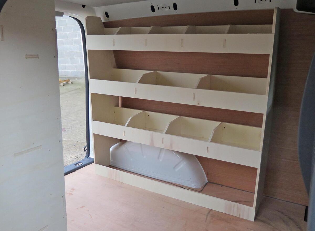 Étagère utilitaire pour Volkswagen Caddy L1, 2004-20 Étagères rangements arrière doubles – Image 4