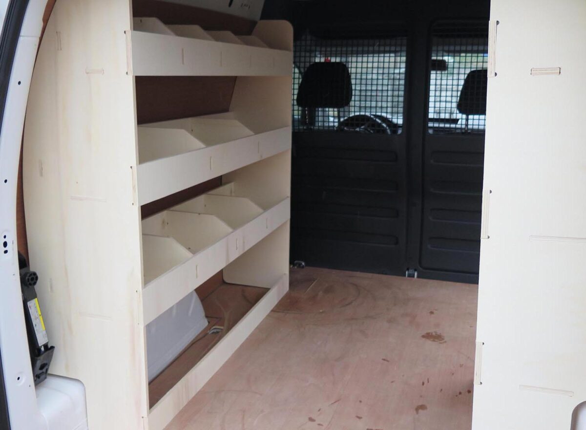 Étagère utilitaire pour Volkswagen Caddy L1, 2004-20 Étagères rangements arrière doubles – Image 3