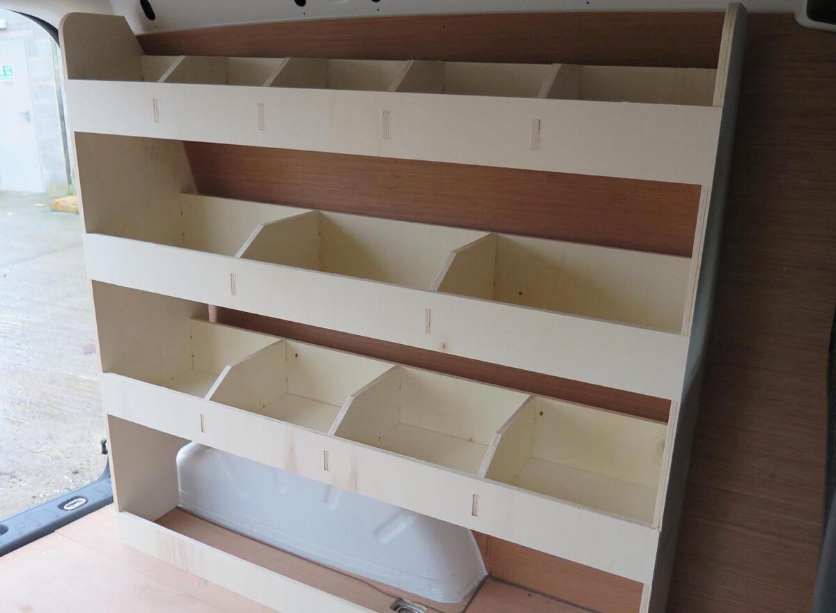 Étagère utilitaire pour Volkswagen Caddy L1, 2004-20 Étagère rangement côté conducteur du fourgon – Image 3