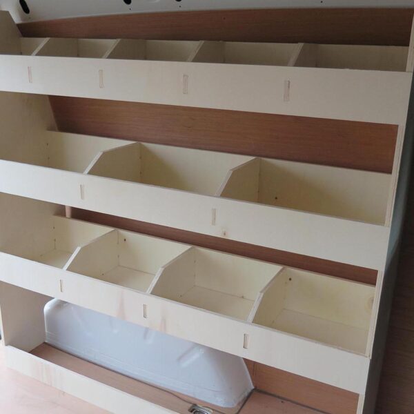 Étagère utilitaire pour Volkswagen Caddy L1, 2004-20 Étagère rangement côté conducteur du fourgon – Image 3