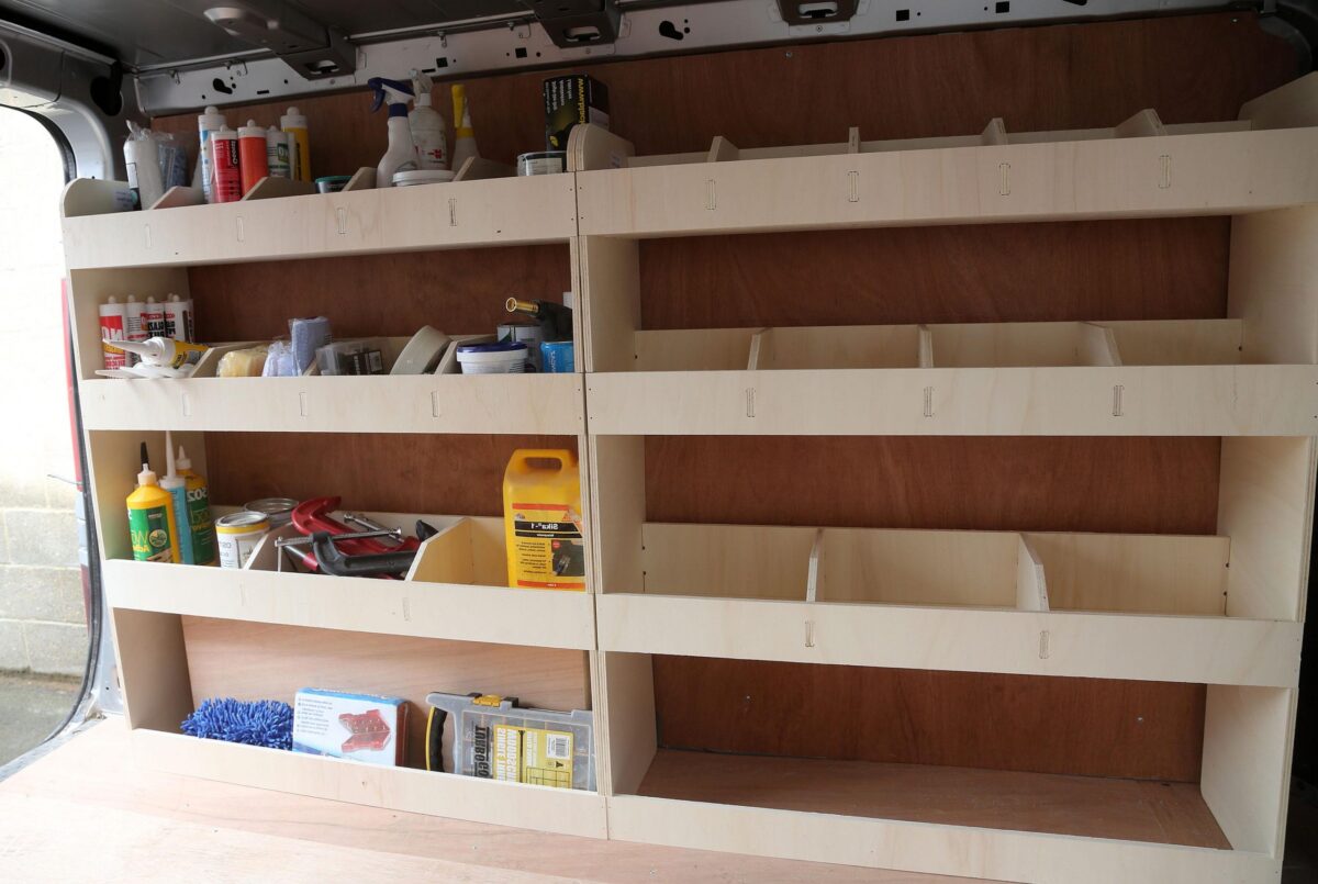 Étagère utilitaire pour Renault Trafic L1, 2001-14 Étagères rangements intégrales côté conducteur du fourgon – Image 4