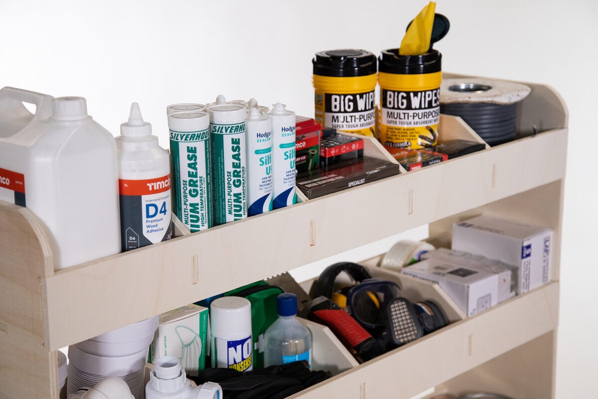 Étagère utilitaire pour Renault Trafic L2, 2001-14 Étagères rangements arrière doubles – Image 7