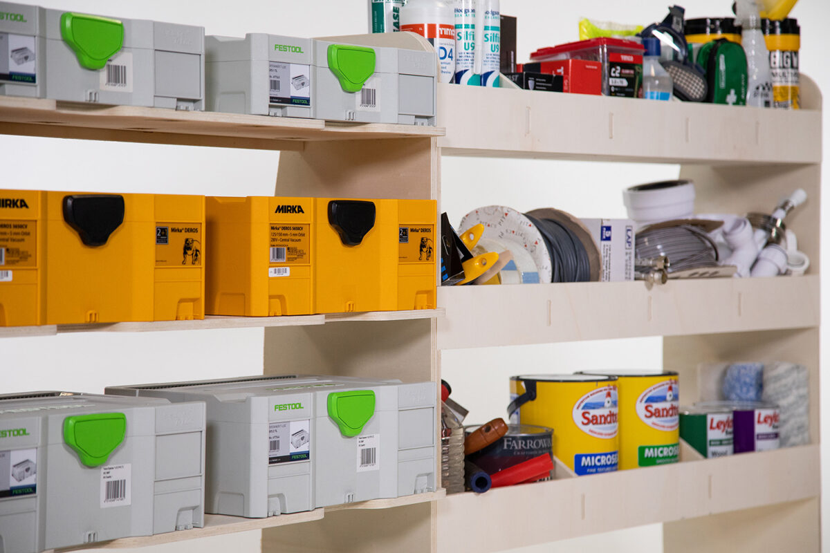 Étagère utilitaire pour Volkswagen Transporter T5 L2, 2003-15 Étagère rangement pour festool et arrière – Image 6