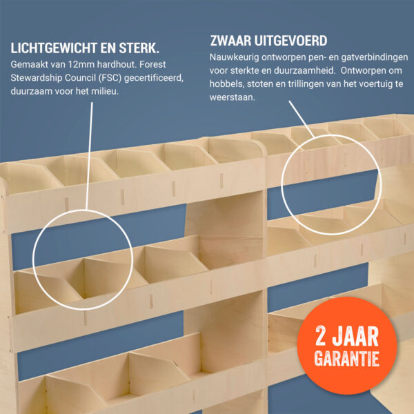 Étagère utilitaire pour Volkswagen Transporter T5 L2, 2003-15 Unités de rayonnage triple – Image 7
