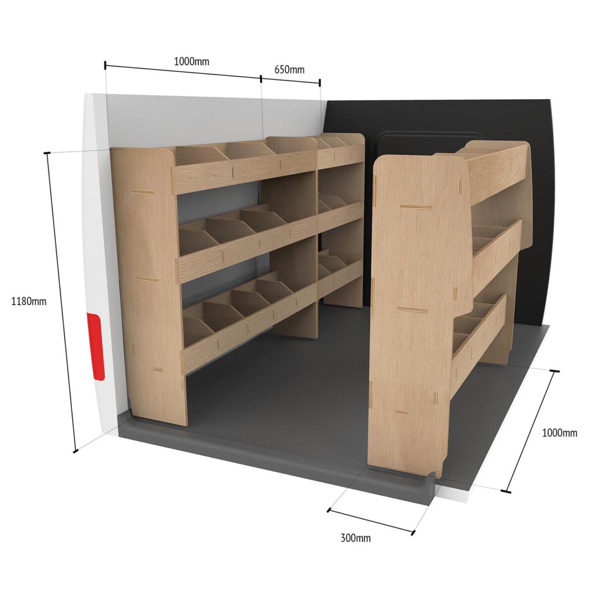 Étagère utilitaire pour Renault Kangoo L2 (Maxi) 2008-21 Unités de rayonnage triple – Image 6