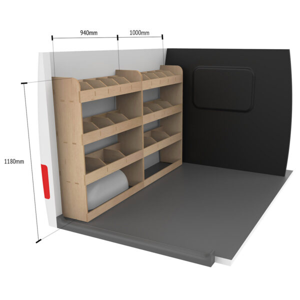 Étagère utilitaire pour Renault Trafic L1, 2015+ Étagères rangements intégrales côté conducteur du fourgon – Image 6