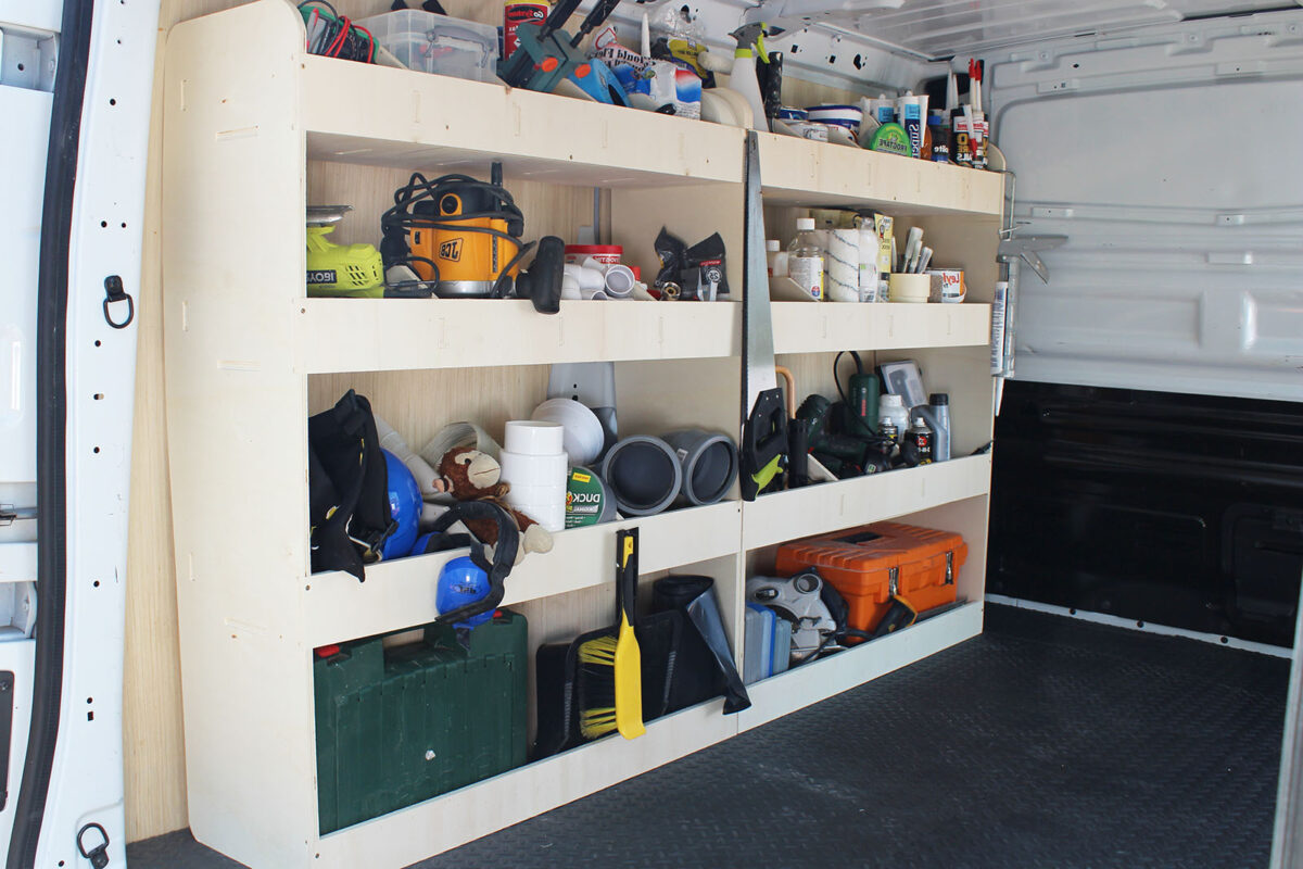 Étagère utilitaire pour Renault Trafic L2, 2015+ Étagères rangements intégrales côté conducteur du fourgon – Image 2