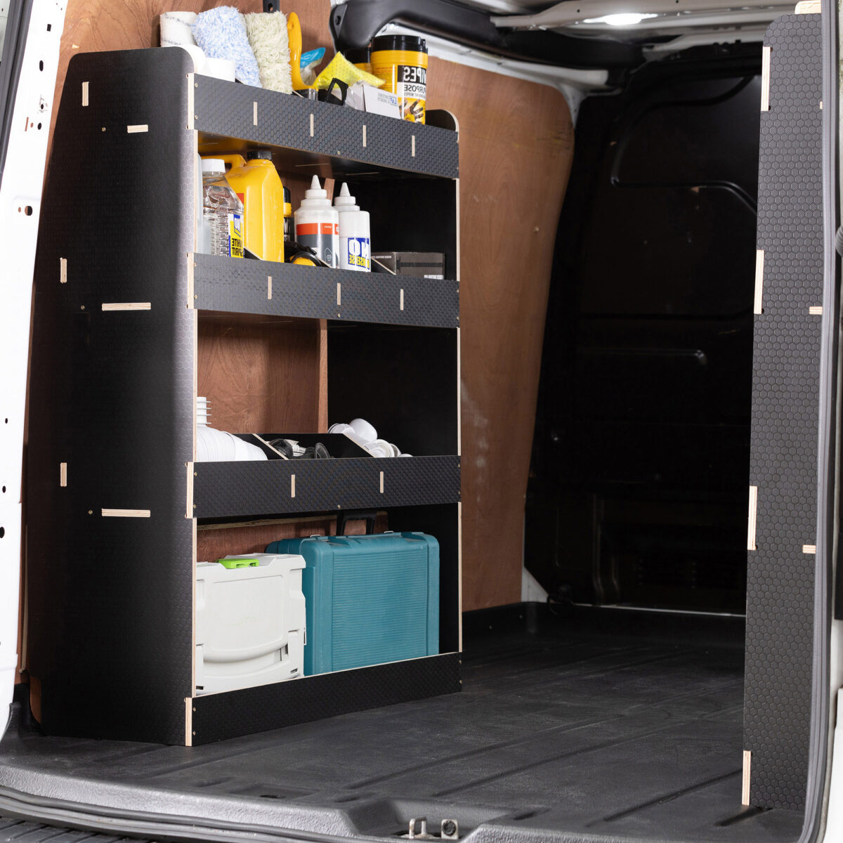 Étagère utilitaire pour Ford Transit Custom L1, 2024+ Panneau Phénolique Étagères rangements arrière doubles – Image 4