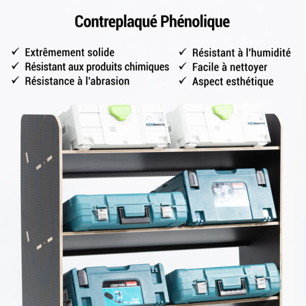 Ford Transit Custom L2 2012-23 Panneau Phénolique Unités de rayonnage triple – Image 8