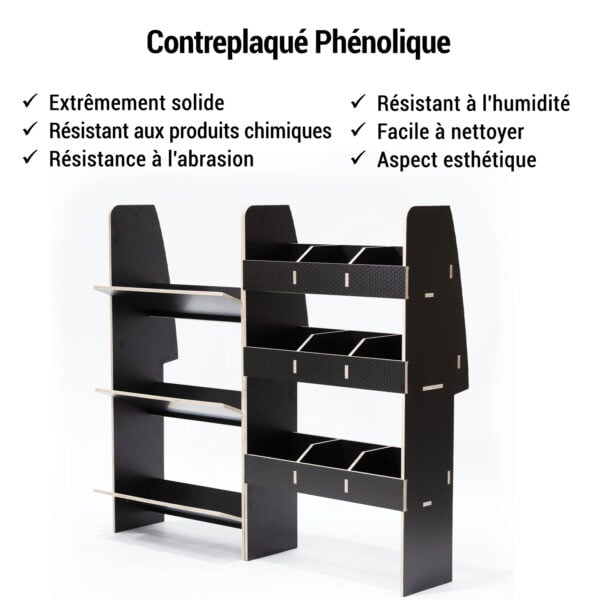 Citroen Berlingo L1 (M) 2019+ Panneau Phénolique Étagères intégrales côté conducteur pour fourgon – Image 12