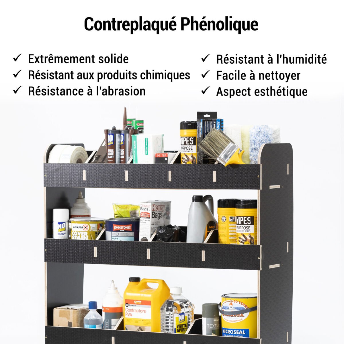 Toyota Proace City L2 2020+ Panneau Phénolique Étagères arrière doubles – Image 9