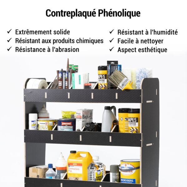 Toyota Proace City L2 2020+ Panneau Phénolique Étagères arrière doubles – Image 9