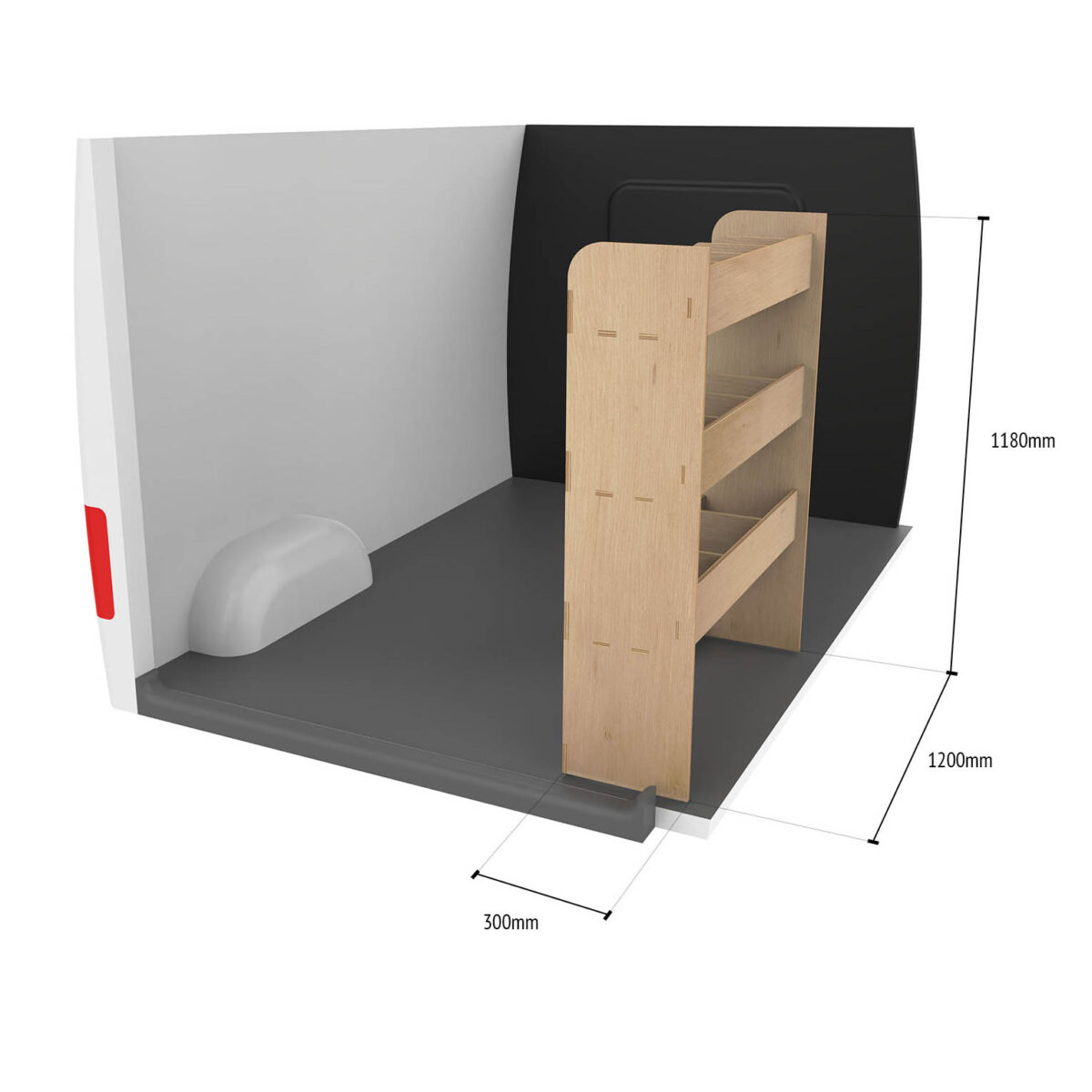 Étagère utilitaire pour Nissan Primastar L2 2001-14 Étagère rangement arrière côté passager du fourgon – Image 9