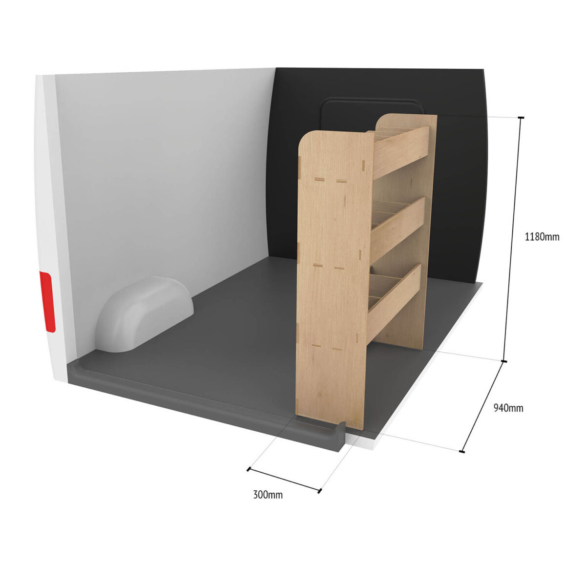 Étagère utilitaire pour Nissan Primastar L1 2001-14 Étagère rangement arrière côté passager du fourgon – Image 10