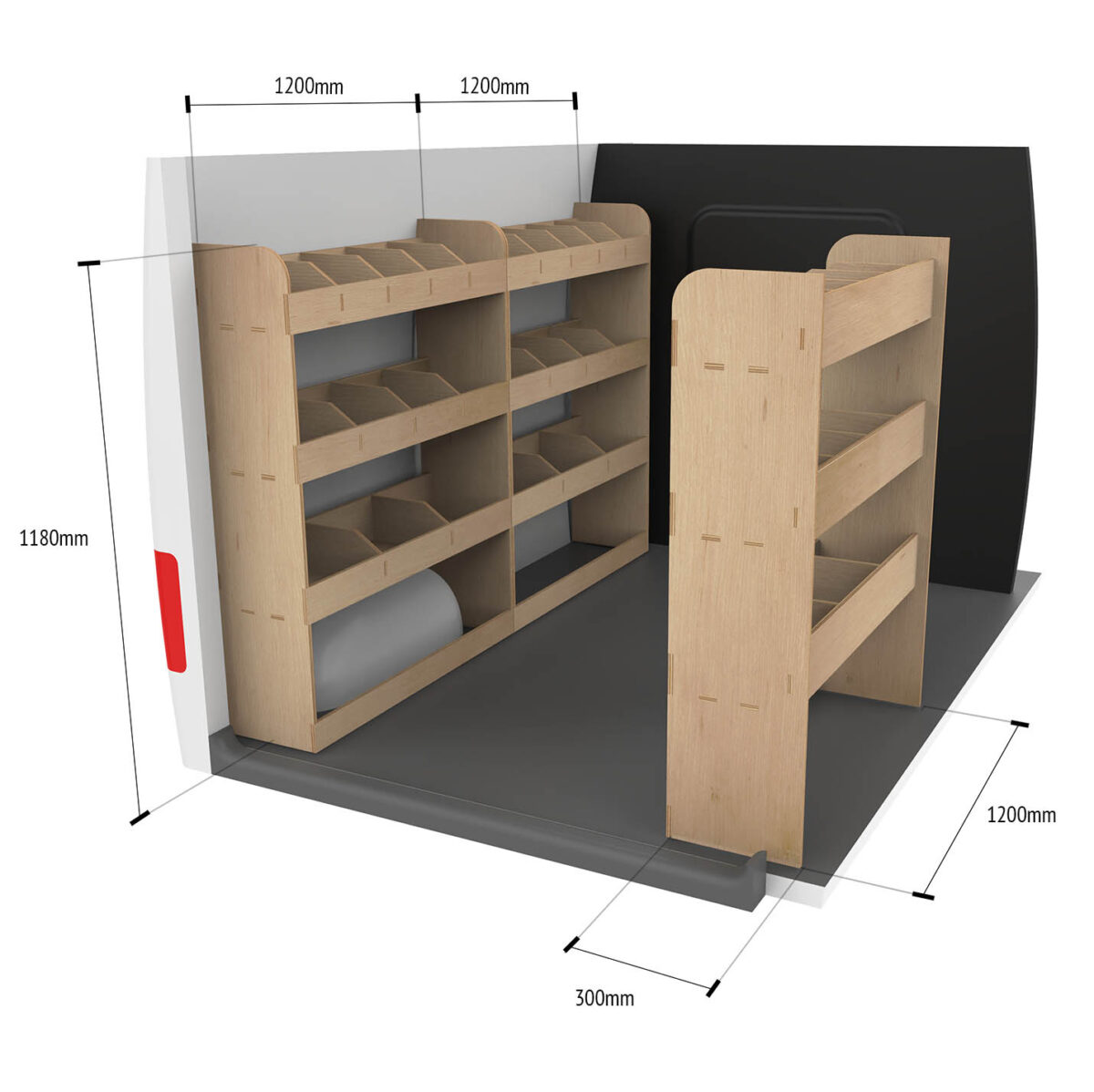 Étagère utilitaire pour Nissan Primastar L2 2001-14 Unités de rayonnage triple – Image 6