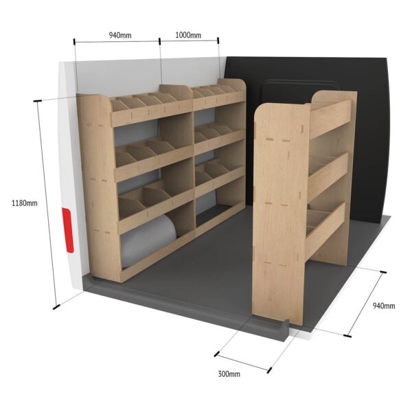 Étagère utilitaire pour Nissan Primastar L1 2001-14 Unités de rayonnage triple – Image 8