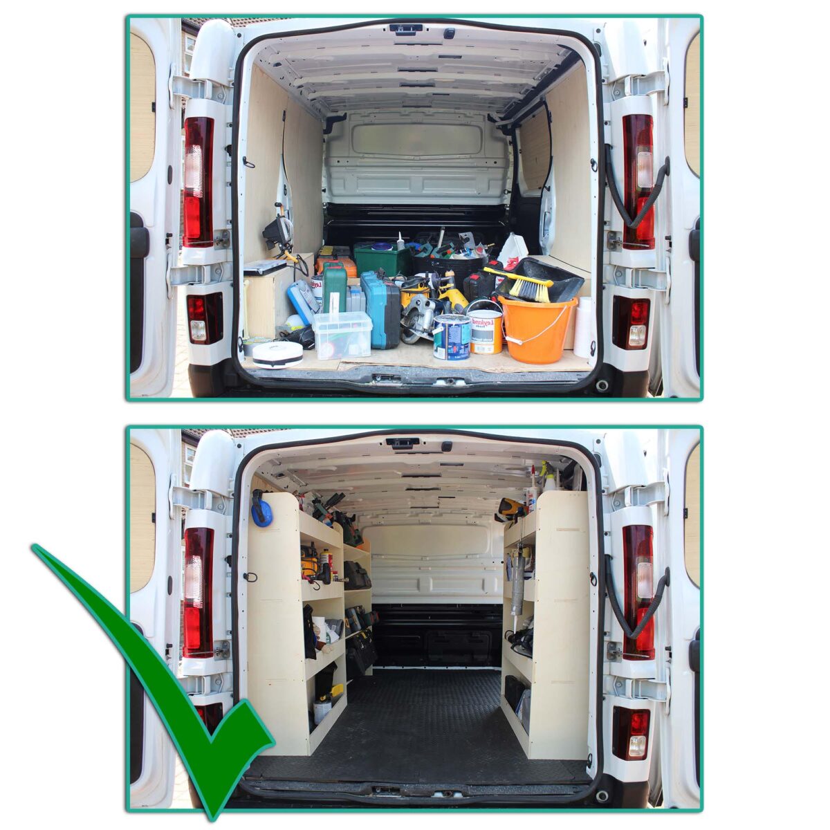 Étagère utilitaire pour Nissan Primastar L1 2001-14 Étagères rangements arrière doubles – Image 10