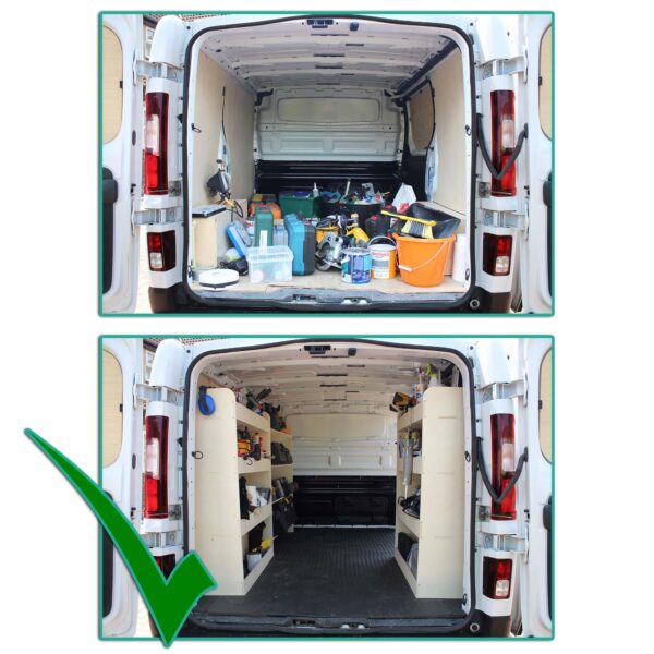 Étagère utilitaire pour Nissan Primastar L1 2001-14 Étagères rangements arrière doubles – Image 10